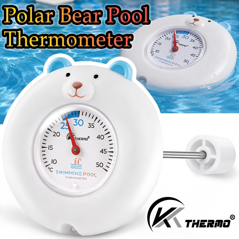 Thermomètre de bain flottant à cadran, modèle ours blanc — Monptitlou