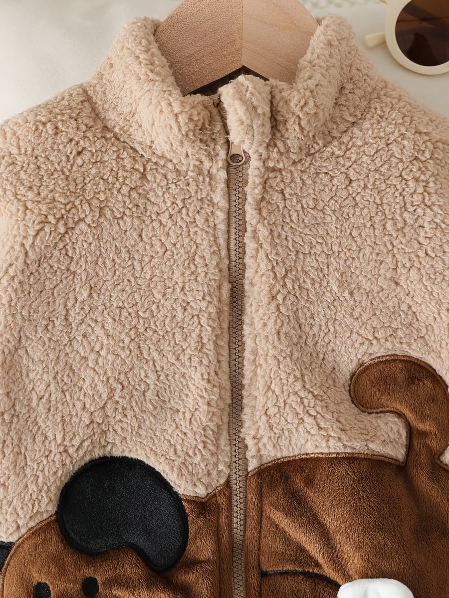 Veste en polaire élégante pour bébés garçons en automne et en hiver — Monptitlou