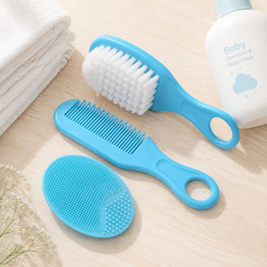 Peigne -croûtes de lait et brosse à poils souples pour nouveau-nés — Monptitlou