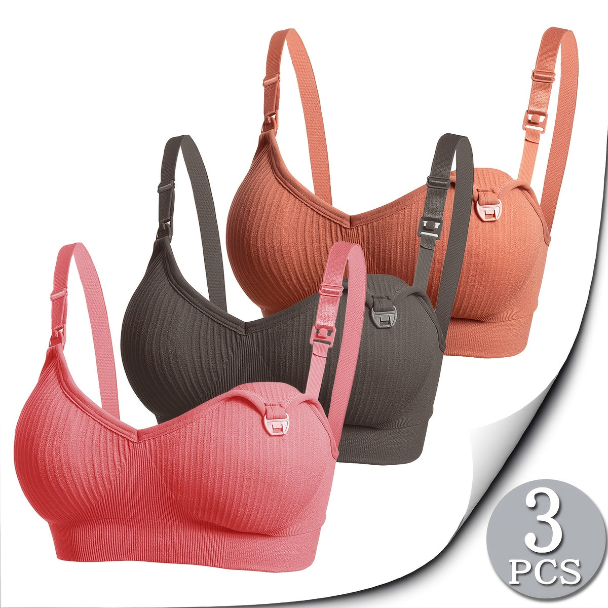 Soutien-gorge d'allaitement sans couture, rose — Monptitlou Image