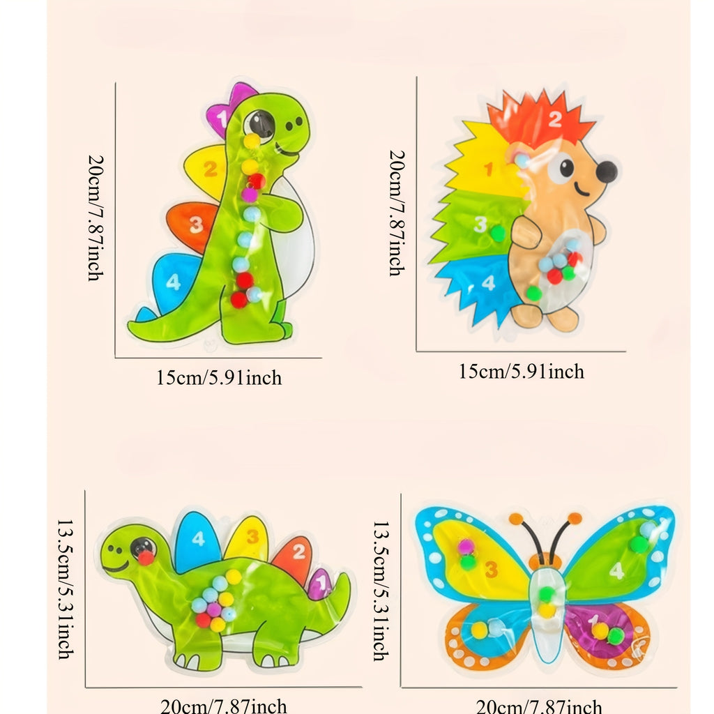 Jouet de tri de balles colorées avec dinosaures — Monptitlou