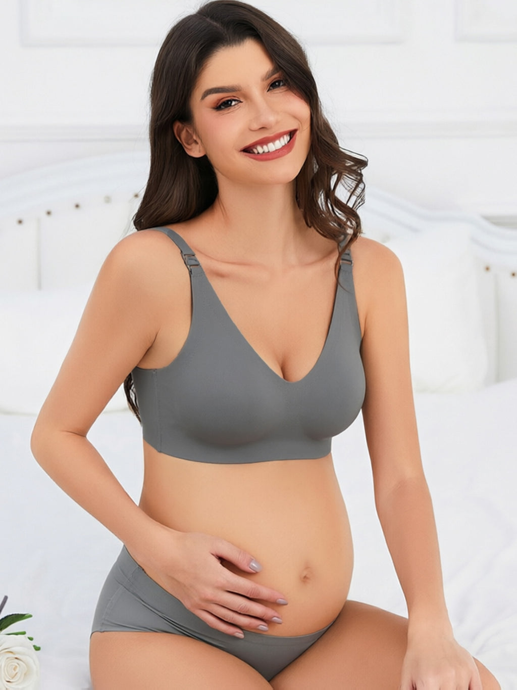 Soutien-gorge d'allaitement maternité 1 pièce, sans armatures — Monptitlou
