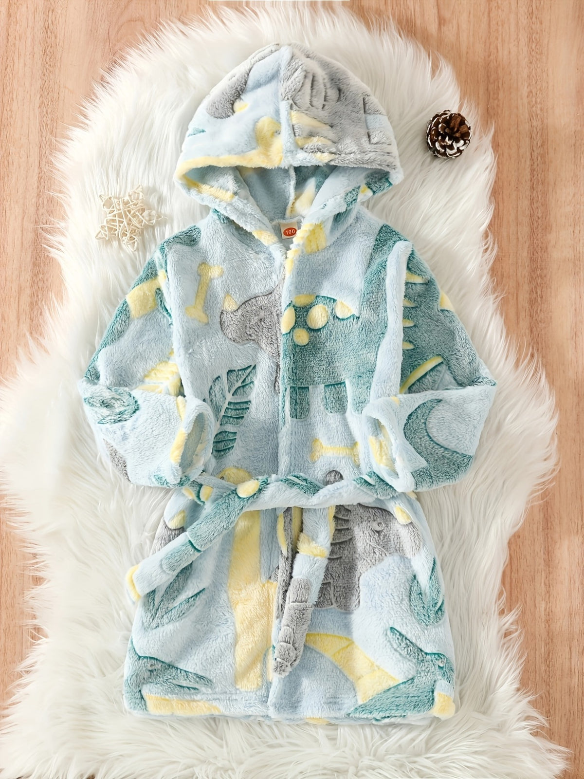 Peignoir de flanelle à capuche pour garçon, automne/hiver — Monptitlou Image