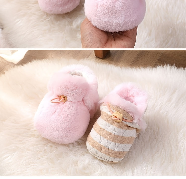 Chaussures de premiers pas pour filles, chaussures de bébé à main, chaussures et chaussettes pour enfants automne/hiver,