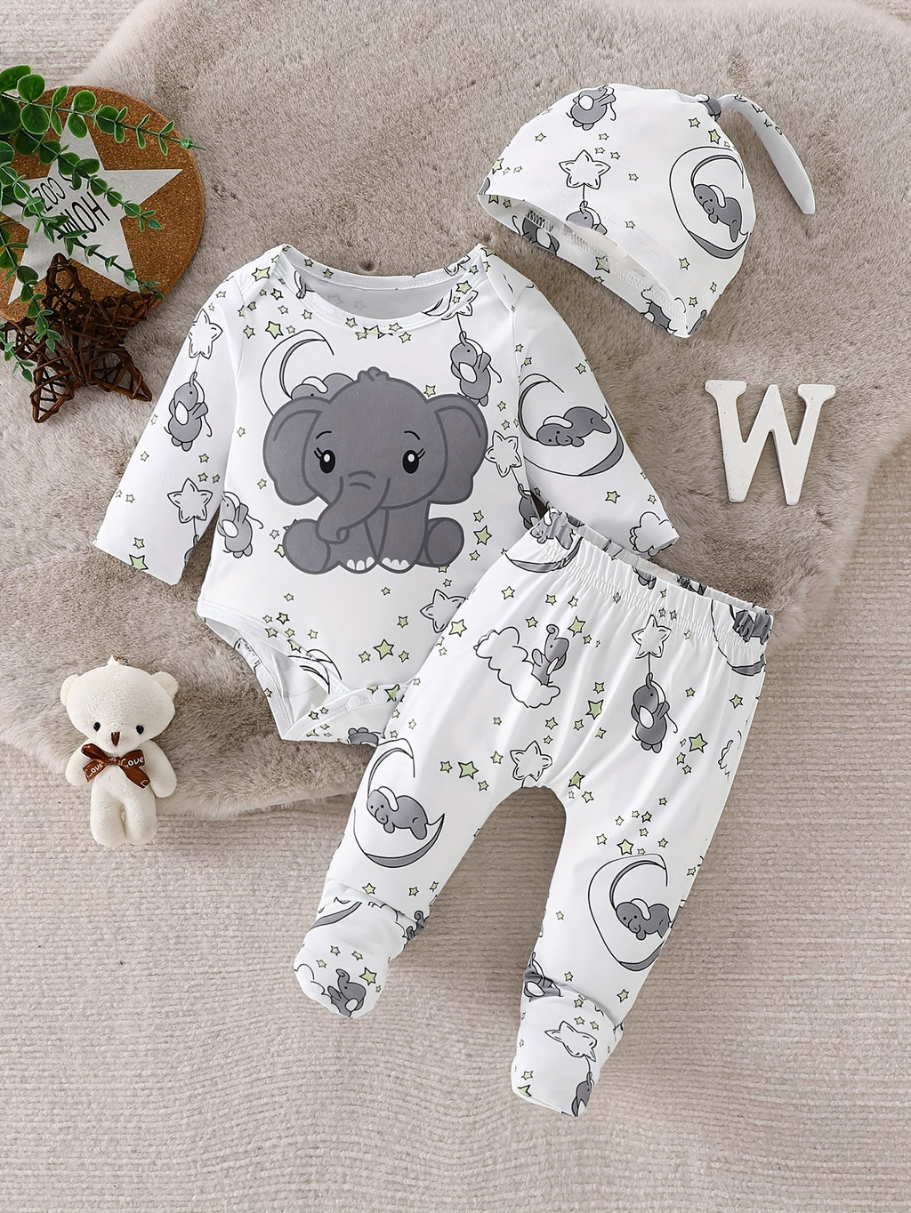 Ensemble pyjama et pantalon à motif éléphant — Monptitlou