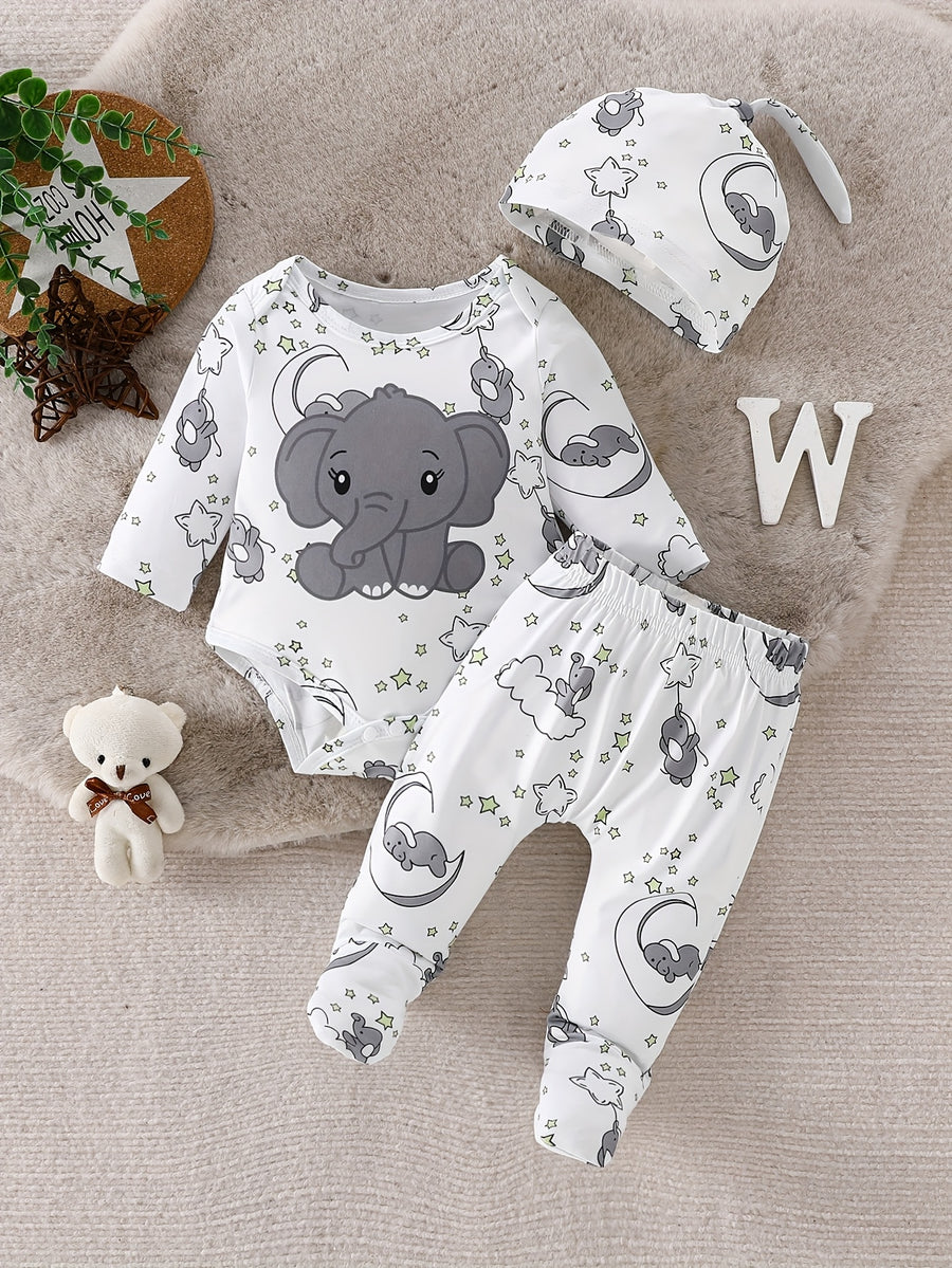 Ensemble pyjama et pantalon à motif éléphant — Monptitlou