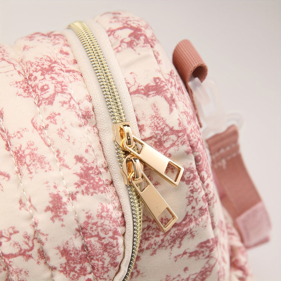 Sac à couches convertible vintage avec motif de dessin — Monptitlou