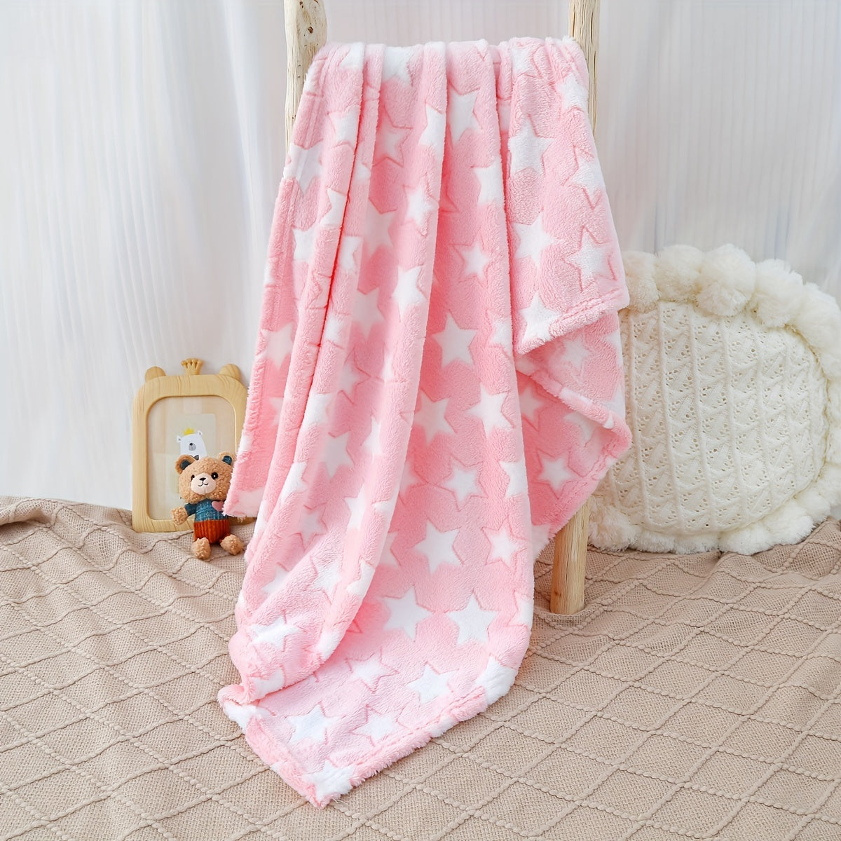 Plaid en peluche 1 pièce automne/hiver, couverture douce — Monptitlou Image