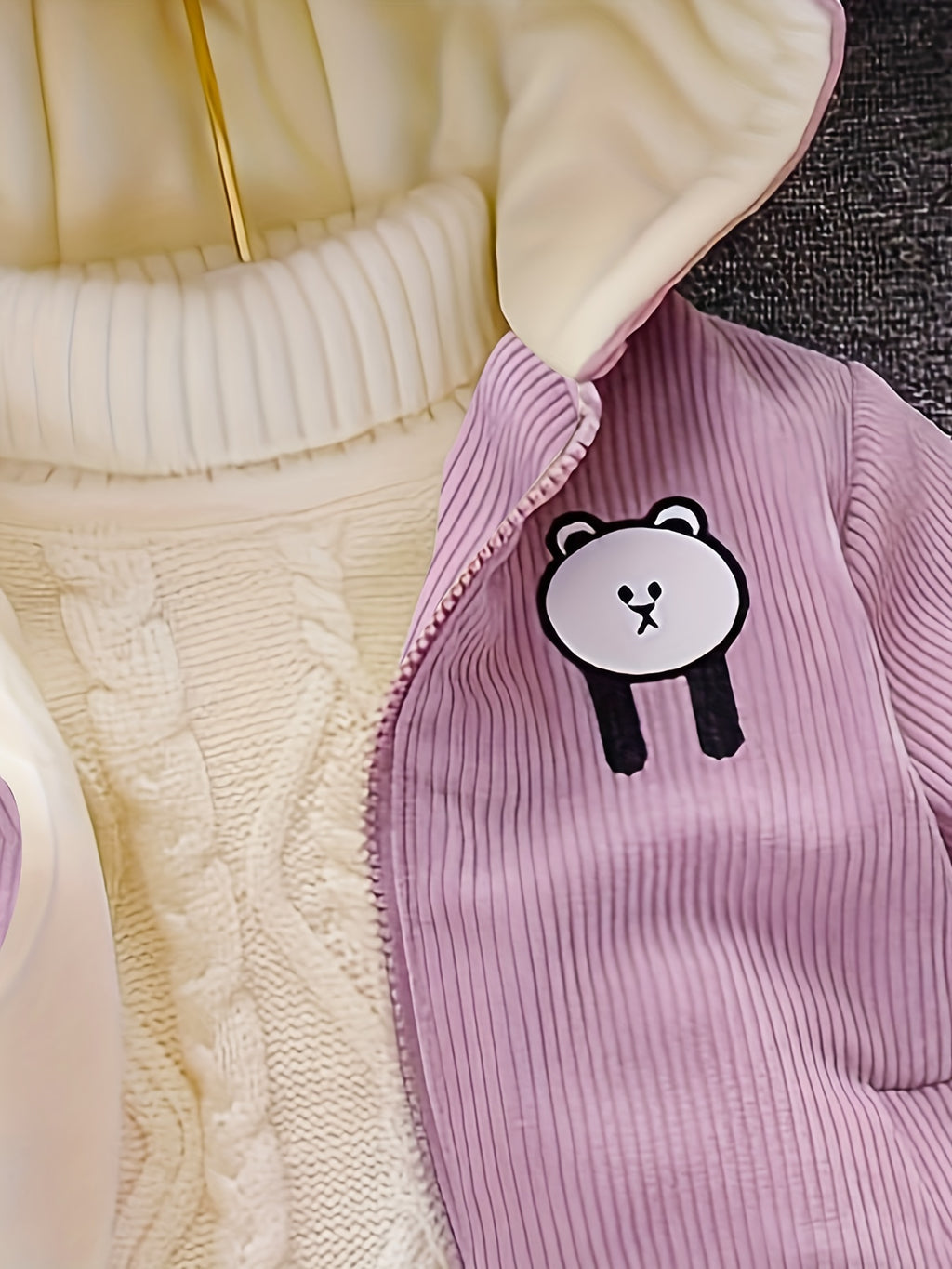 Veste à capuche pour enfants avec ours cartoon — Monptitlou