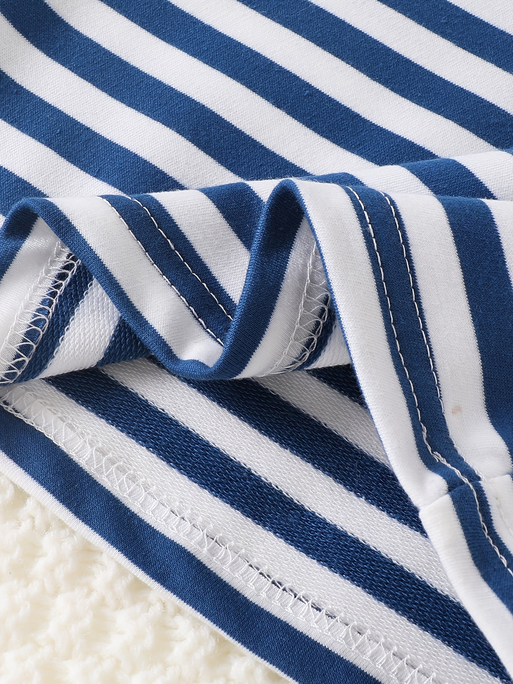 Ensembles en denim pour garçons : chemise rayée avec poche ours — Monptitlou