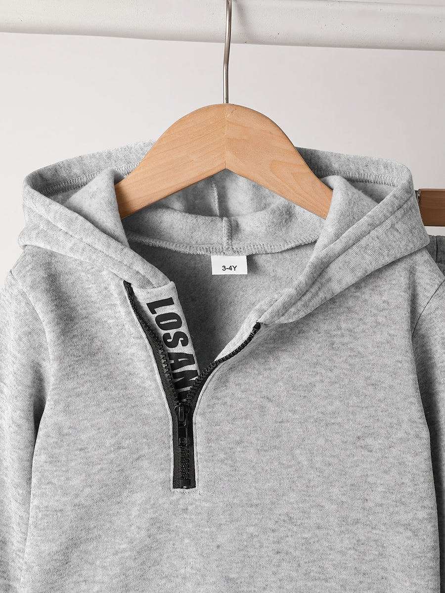 Ensemble sweat à capuche imprimé lettres pour petit garçon — Monptitlou
