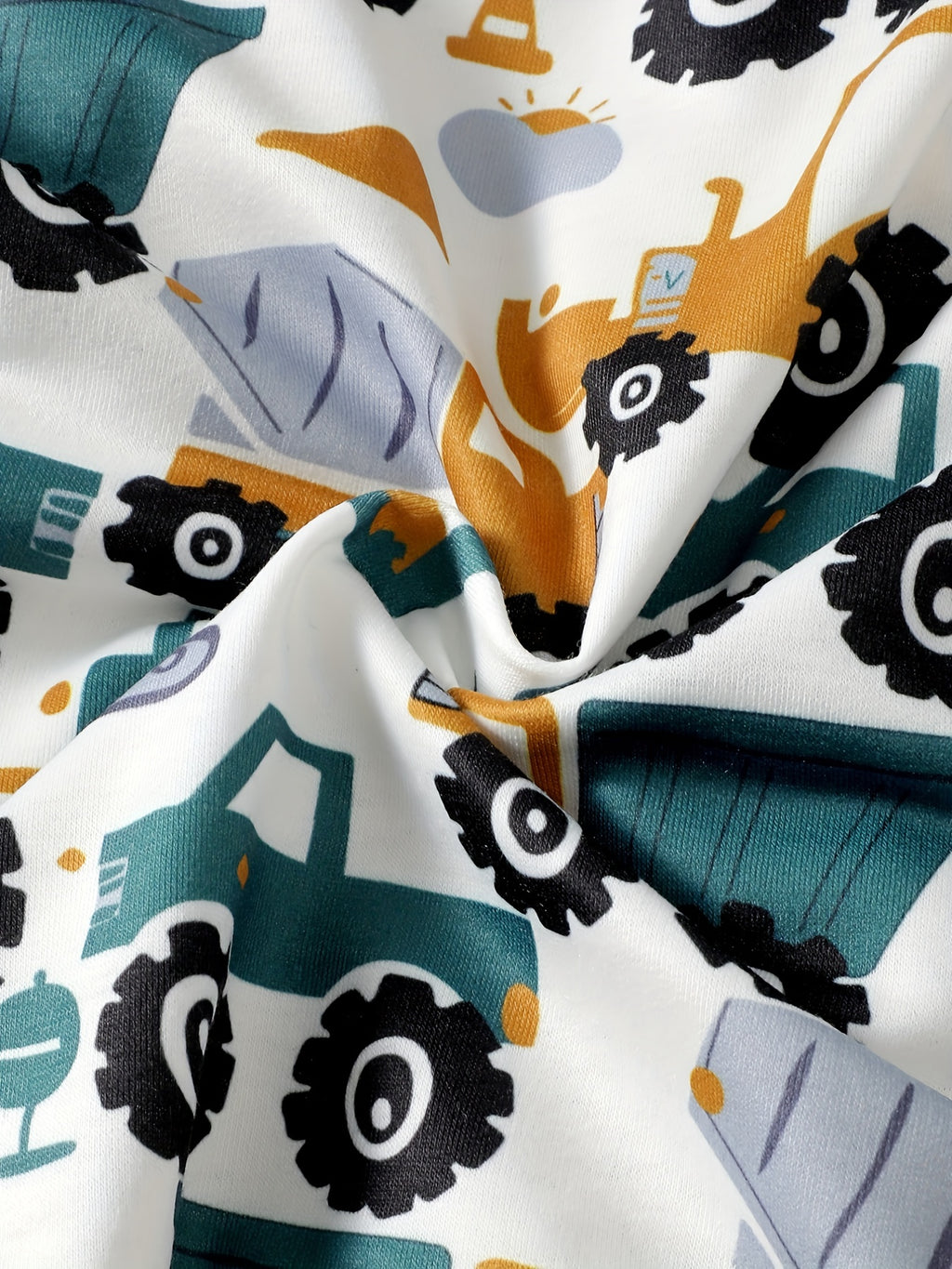 Pull à manches longues pour garçon, motif patchwork et imprimé cartoon — Monptitlou