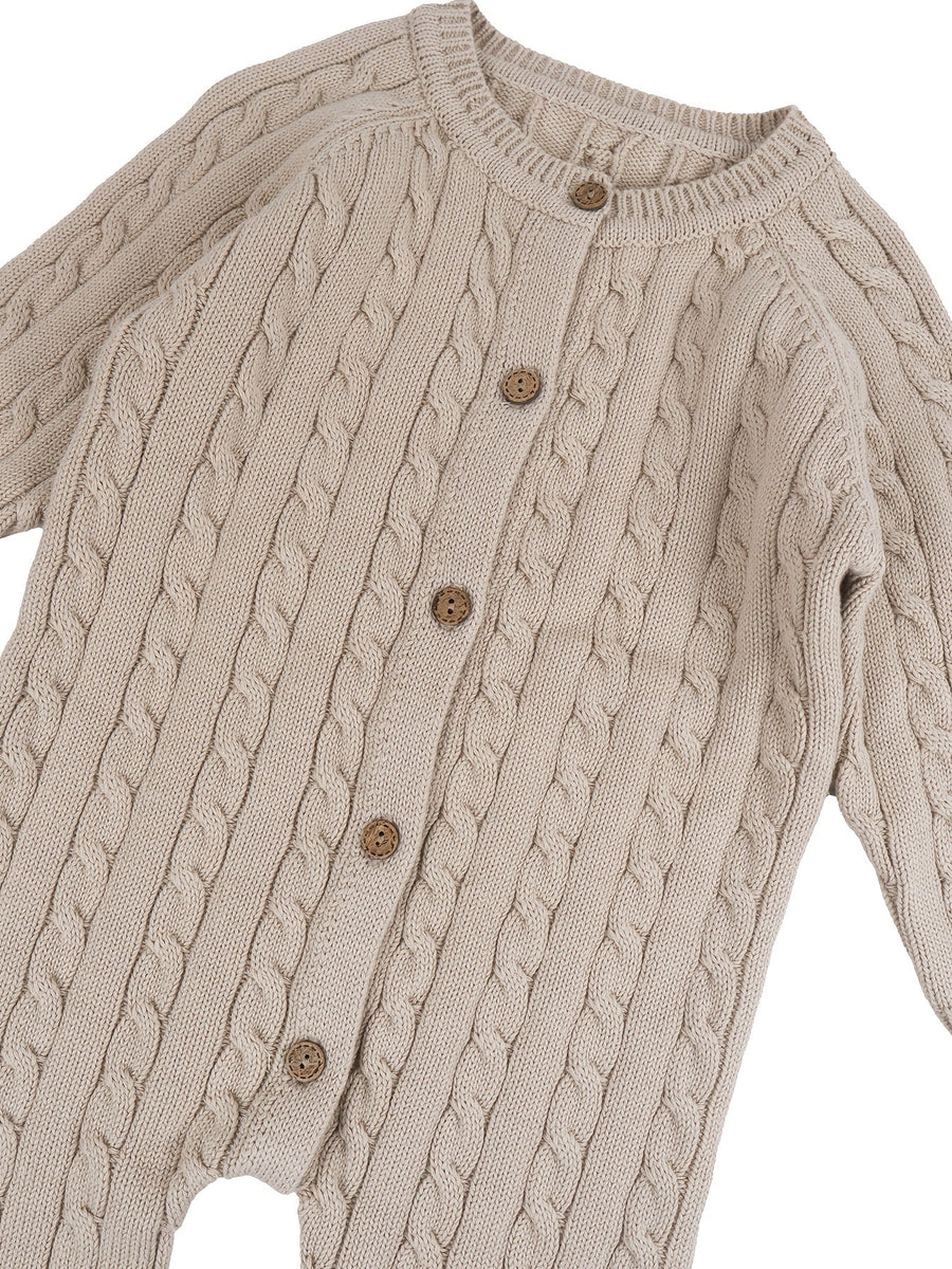 Pull Tricoté Pur Automne Hiver Bébé, Vêtements Une Pièce Garçons et Filles, Pantalons Longs Boucles de Pâte Frite, pour 