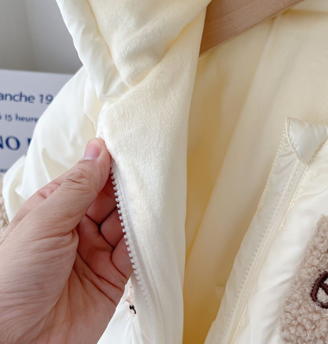 Combinaison bébé enfant unisexe doublée polaire épaisse douce ample à — Monptitlou