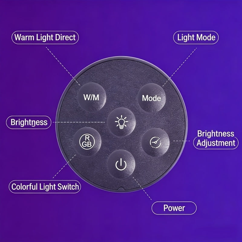 Lampe de nuit carrée avec dégradé RGB — Monptitlou
