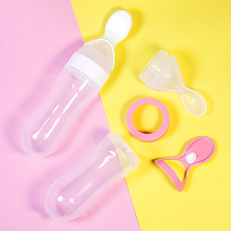 Distributeur de nourriture pour bébé en silicone avec cuillère — Monptitlou