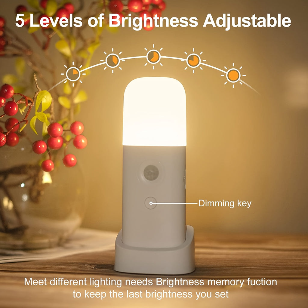 Veilleuse LED à Détecteur de Mouvement Humain, USB Rechargeable — Monptitlou