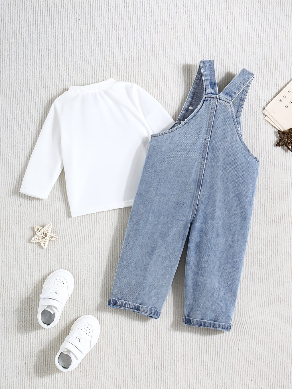 Salopettes en denim déchiré pour garçons, printemps/automne — Monptitlou