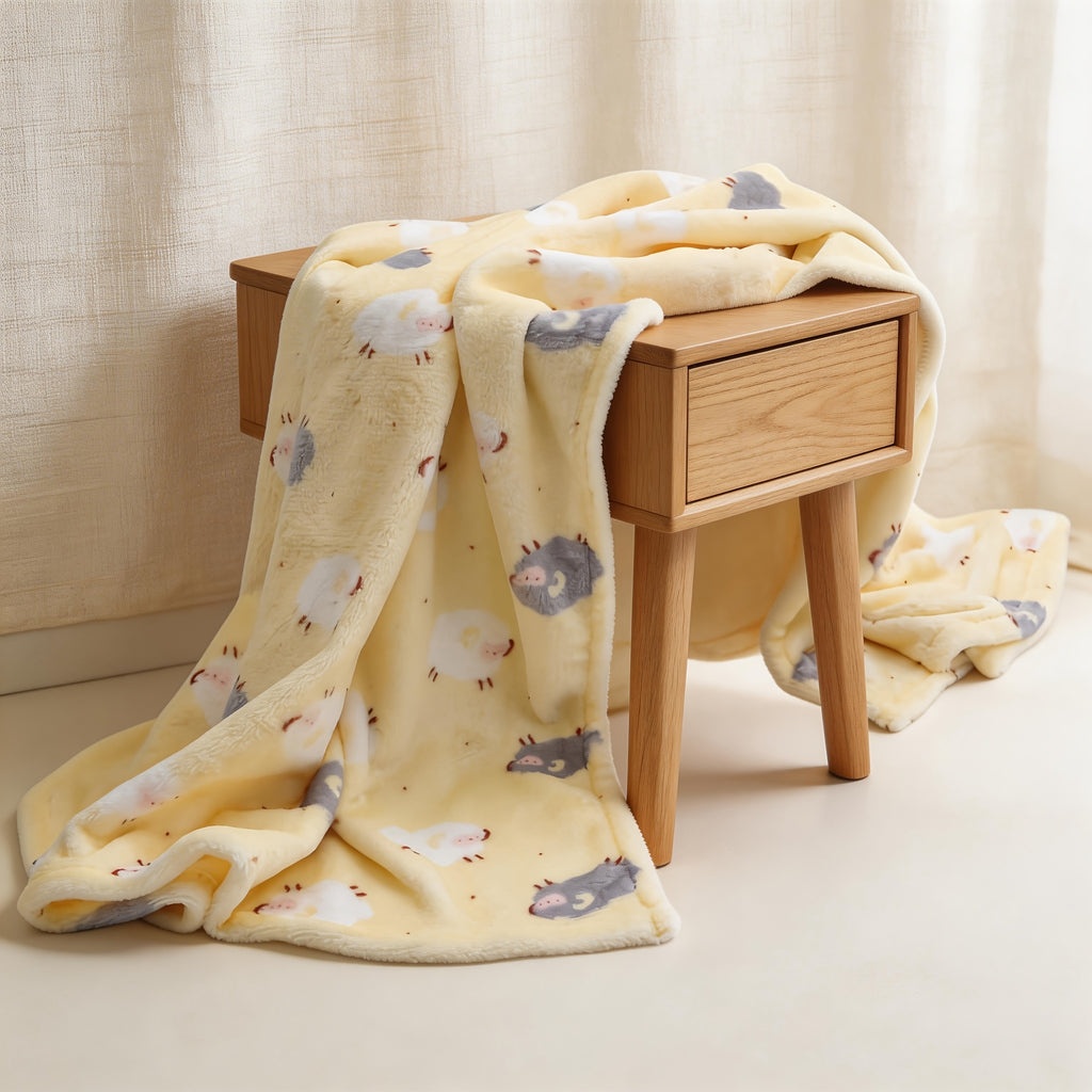 Une couverture à motif de mouton adaptée à toutes les saisons — Monptitlou