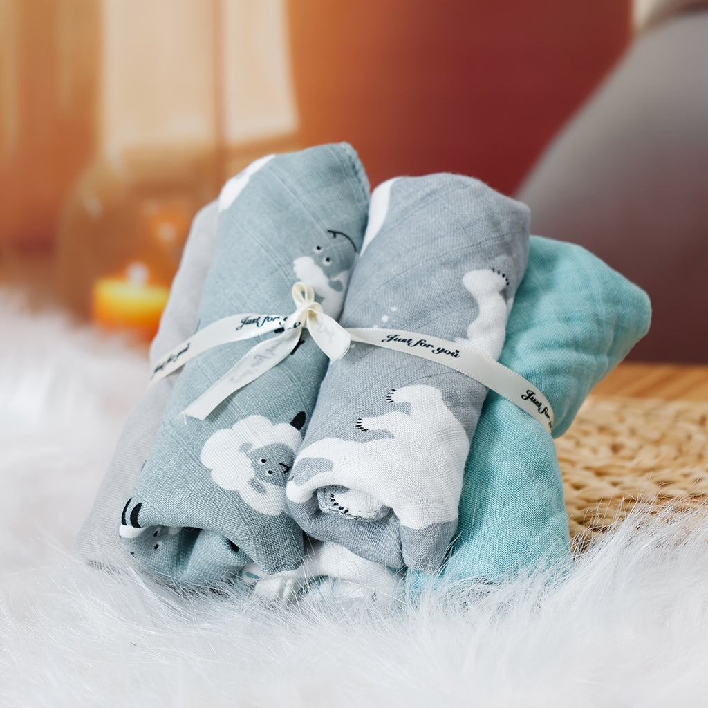 Serviettes Visage Bébé en Mousseline de Bambou Doux — Monptitlou