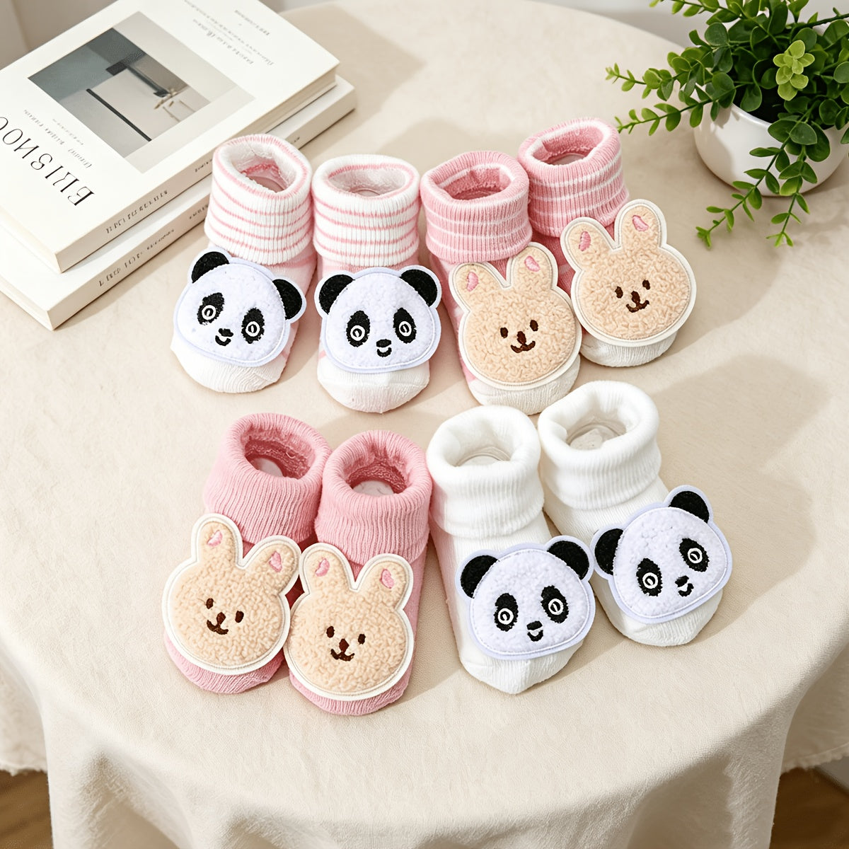 4 paires de chaussettes pour filles, adorables et mignonnes — Monptitlou Image