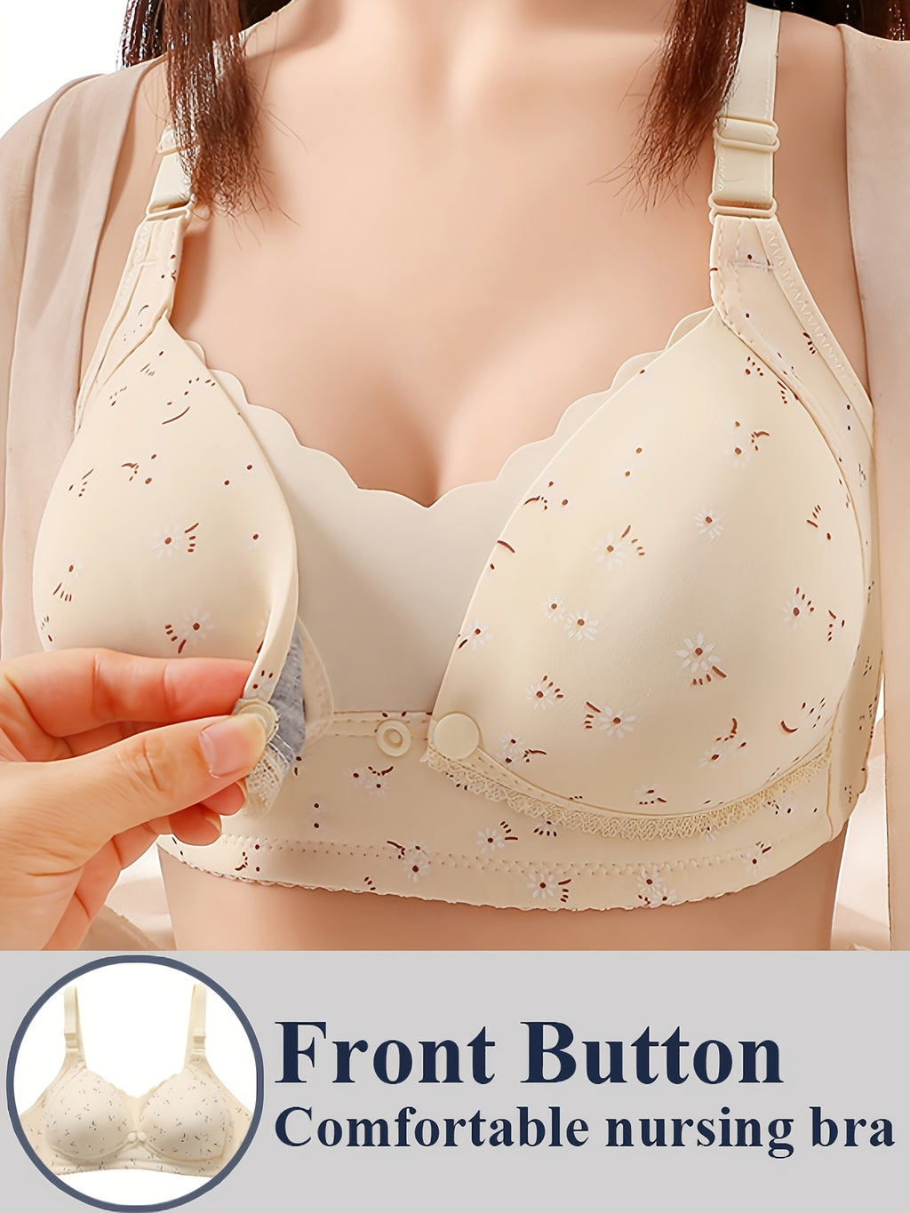 De soutien-gorge à fronces et fermeture avant pour femmes — Monptitlou