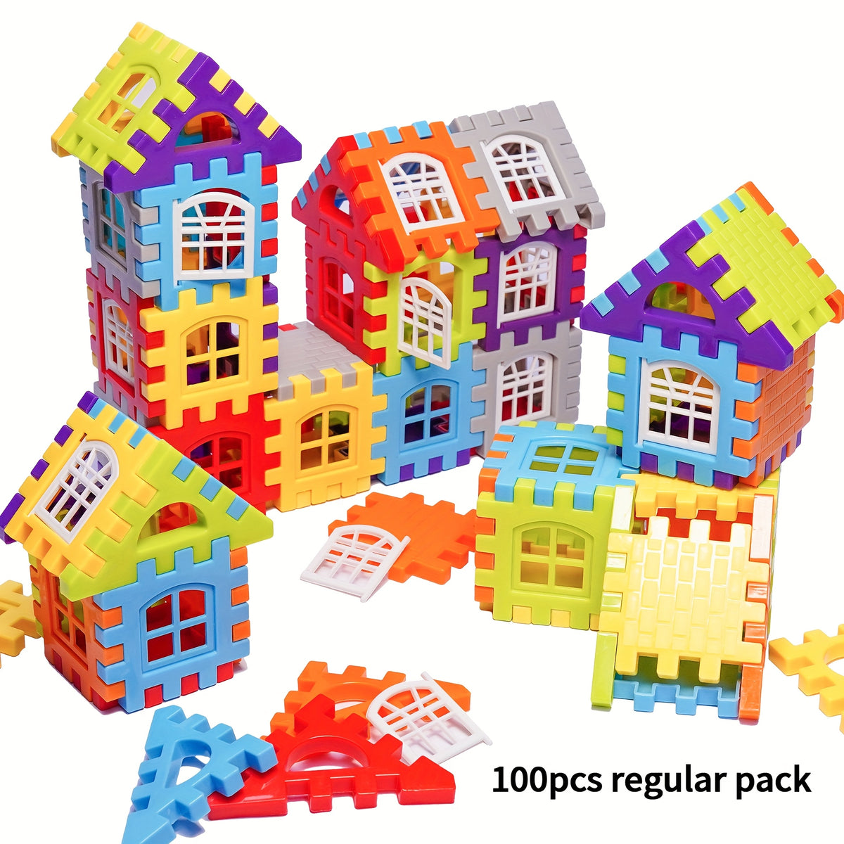 /70/100/125 pièces jeu de puzzles en plastique portable pour enfants à — Monptitlou Image