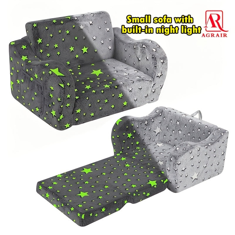 Canapé-lit pliable 2 en 1 pour enfants, tissu flanelle doux — Monptitlou