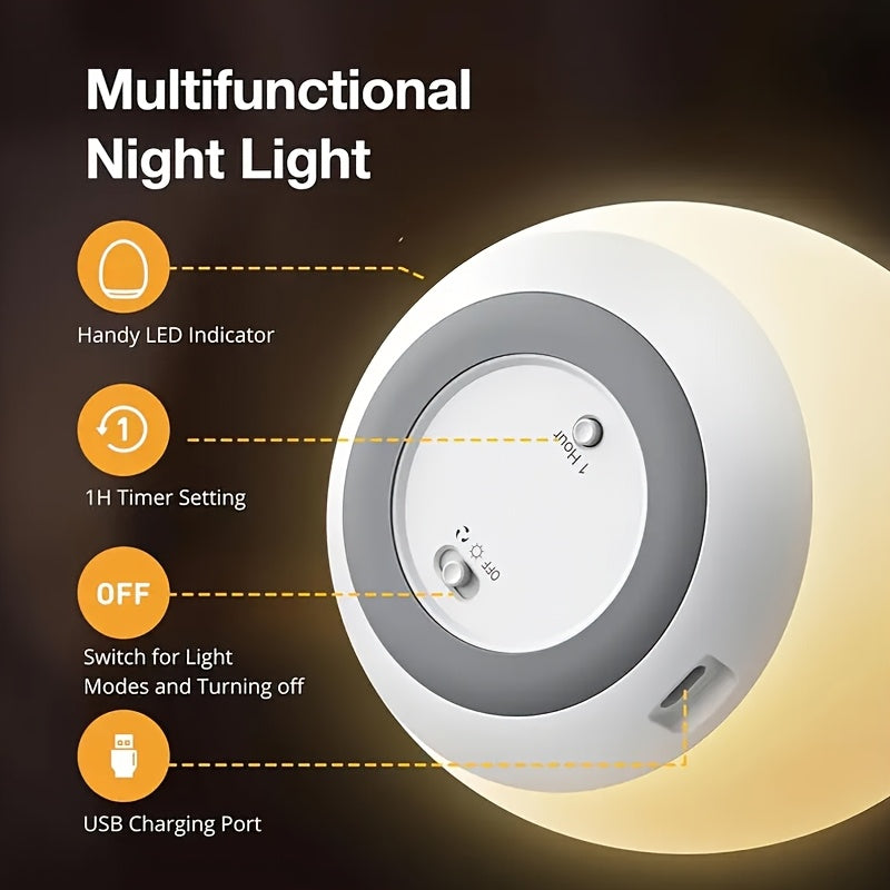 Veilleuse, Lampe de chevet 7 couleurs RGB changeantes et à intensité — Monptitlou