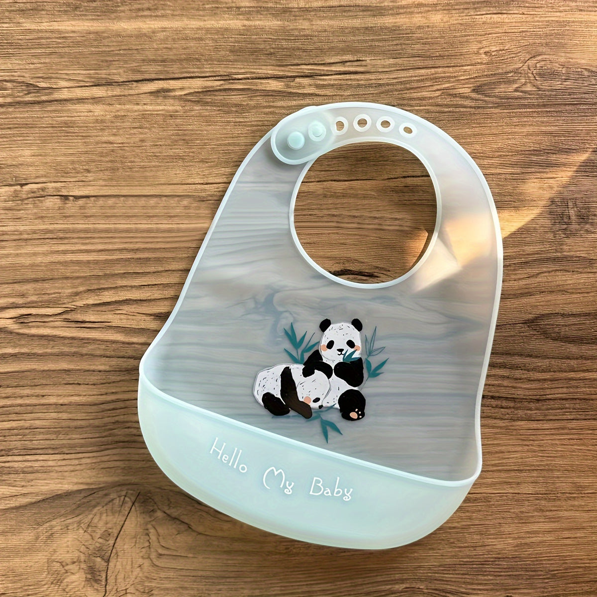 1 bavoir mignon en silicone pour bébé avec bande de cou réglable — Monptitlou Image