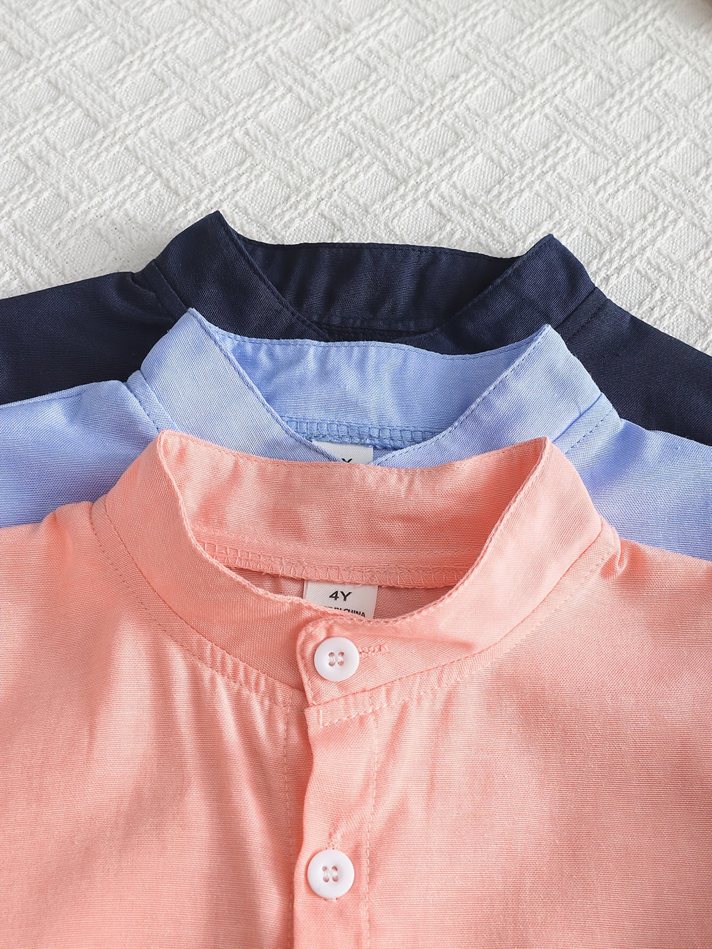 [Chemises bébé printemps/été] Ensemble 3 pièces Chemises courtes — Monptitlou