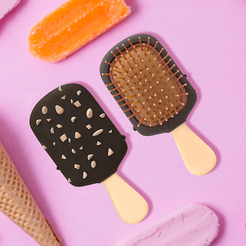 1 brosse à cheveux à coussin d'air sur le thème du crème glacée — Monptitlou
