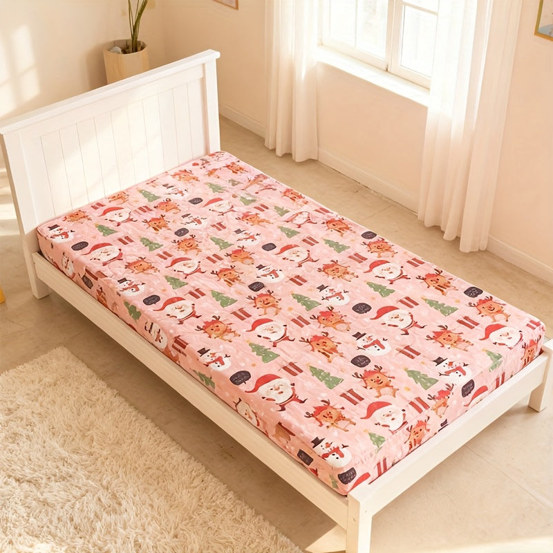 Matelas de berceau, tissu de Noël respirant, fermeture éclair — Monptitlou
