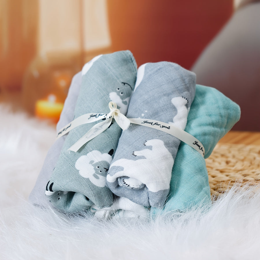 Serviettes Visage Bébé en Mousseline de Bambou Doux — Monptitlou