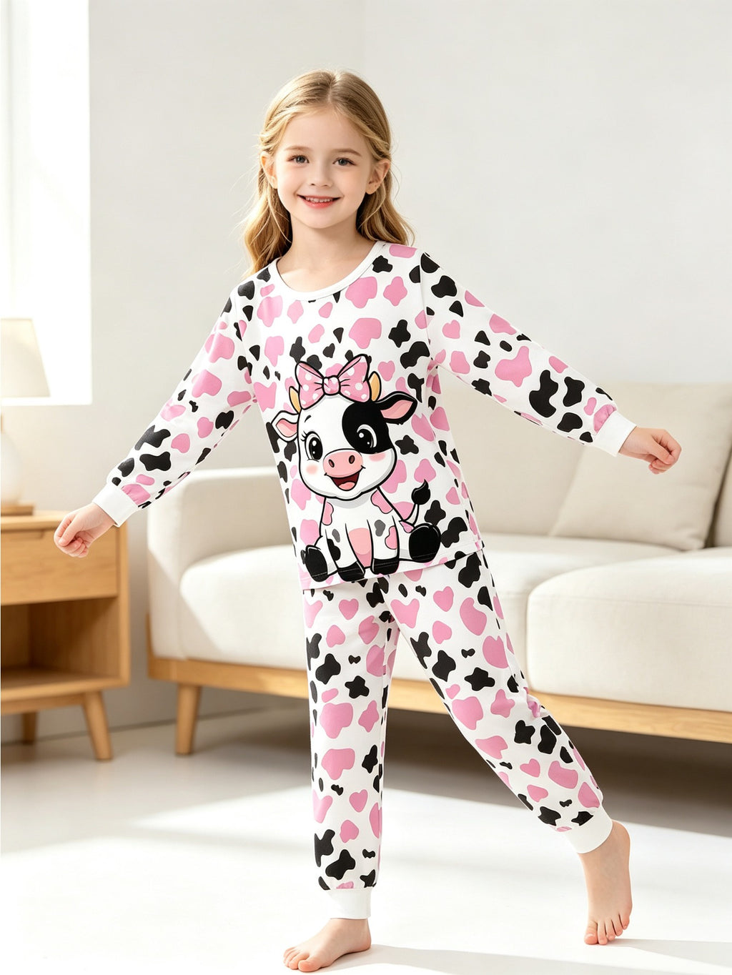 Pyjama à motif de vache tachetée