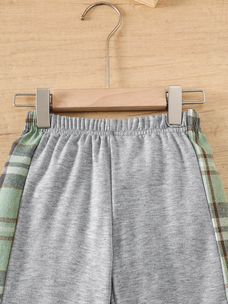 Ensemble garçon automne/hiver comprenant un t-shirt à capuche à manches — Monptitlou