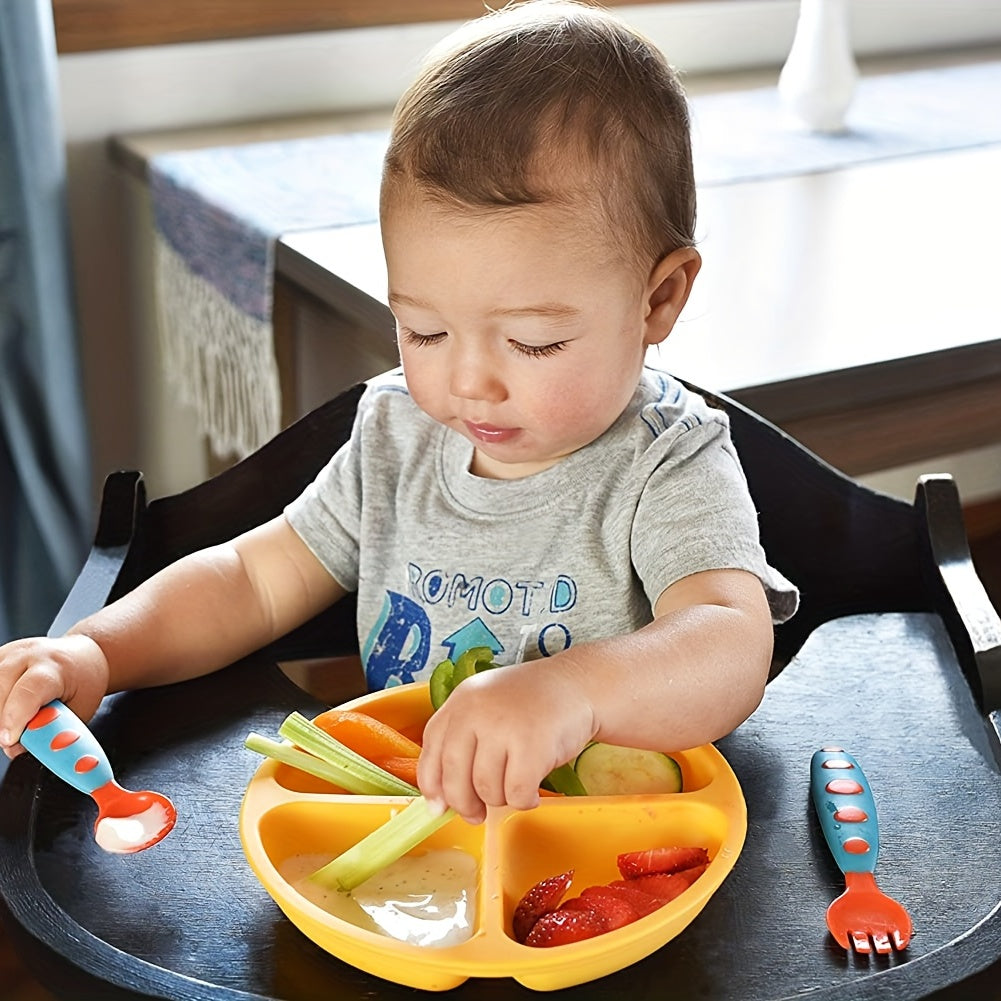 Assiettes à ventouse pour bébés, en silicone avec couvercle — Monptitlou