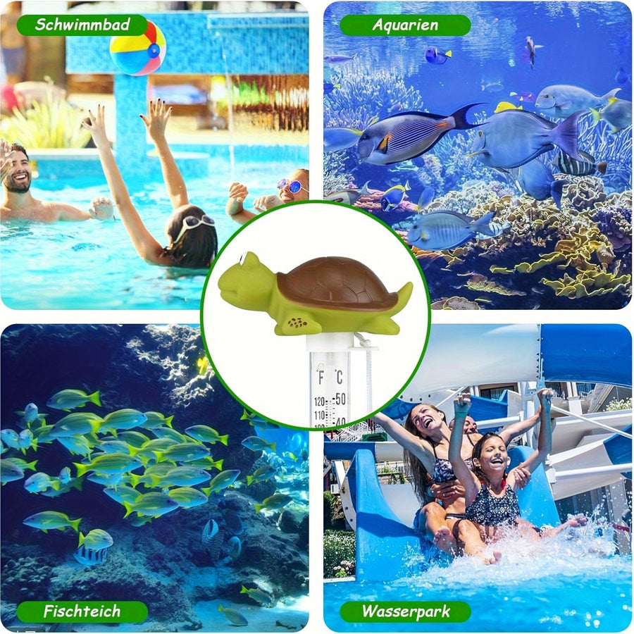 Thermomètre de bain flottant avec cordon, modèle tortue — Monptitlou