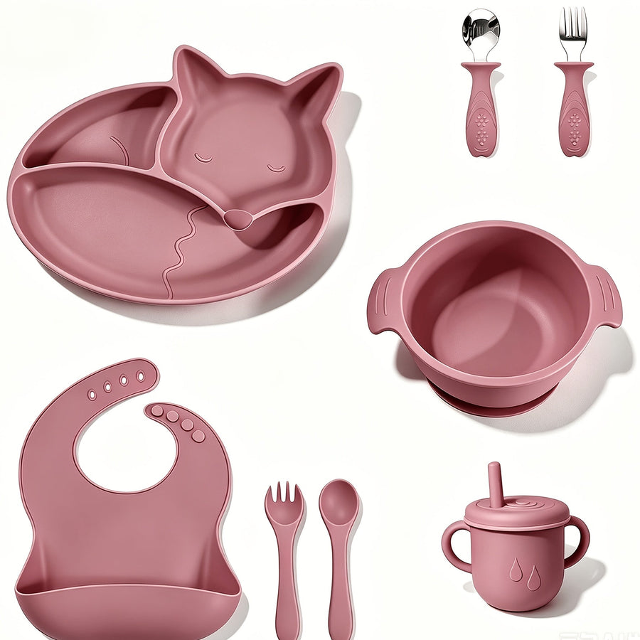 Lot de set d'alimentation bébé en silicone — Monptitlou