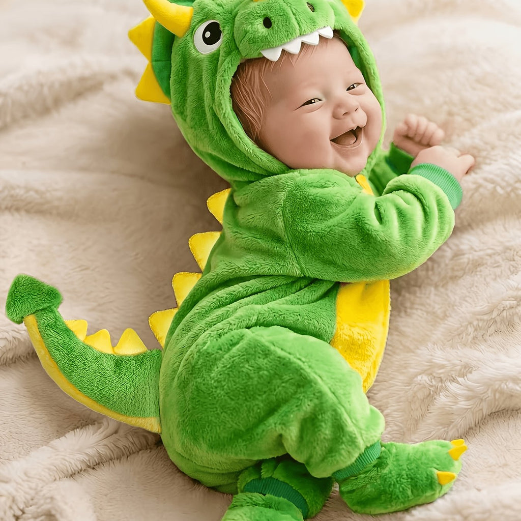 Barboteuse-grenouillère chaude à capuche pour bébé garçon avec petit — Monptitlou