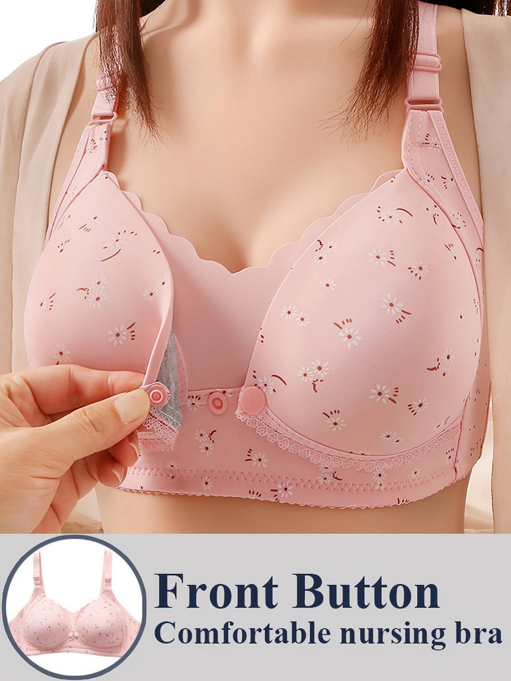 De soutien-gorge à fronces et fermeture avant pour femmes — Monptitlou