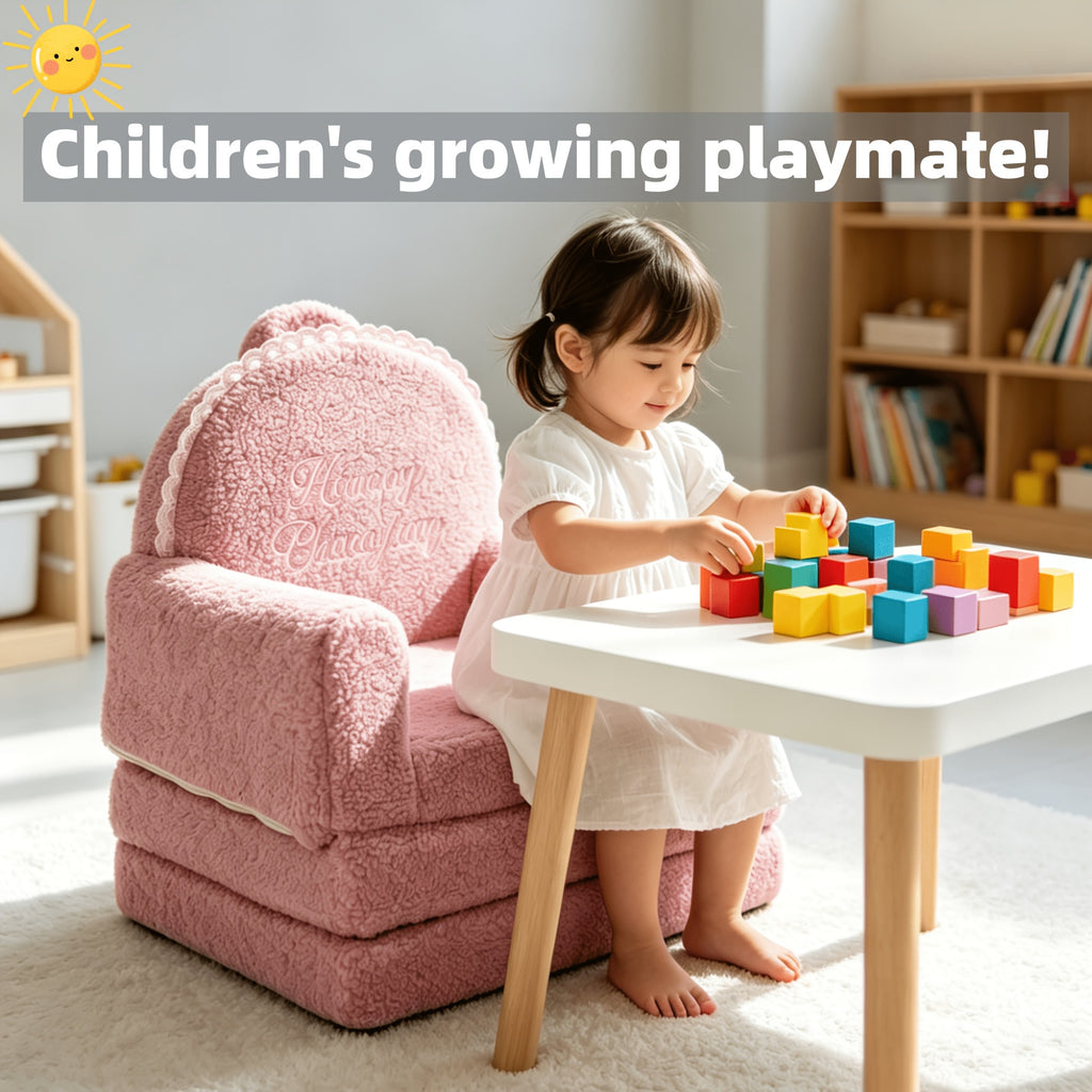 Canapé enfant pliable 2 en 1 convertible en lit