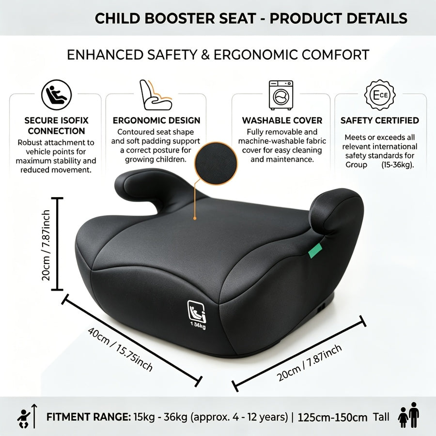 Siège auto rehausseur enfant ECE R129, taille enfant, face à l'avant — Monptitlou