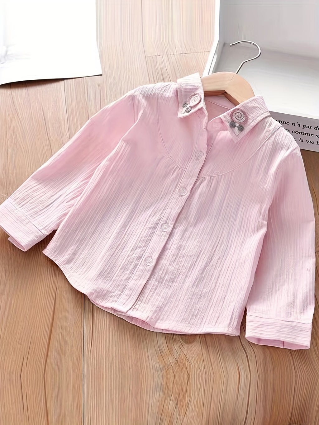Chemise Brodée à Manches Longues pour Fille pour Printemps/Automne — Monptitlou