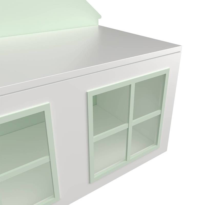 Boîte à jouets Vipsali avec couvercle design maison, 56 x 60 x 33 cm — Monptitlou