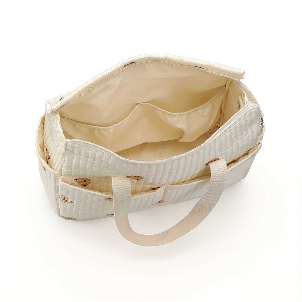 Sac de maternité portable style coréen avec broderie ours — Monptitlou