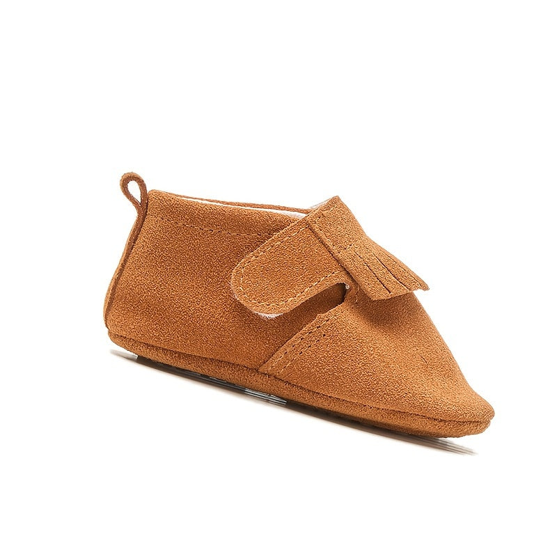 Chaussures de bébé à semelle souple en cuir véritable respirant — Monptitlou