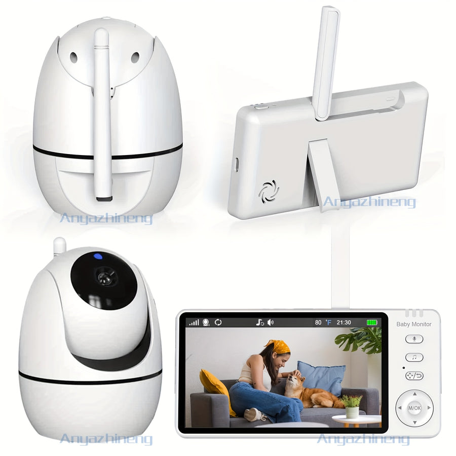 Écran LCD haute définition de 5 pouces avec télécommande panoramique et — Monptitlou