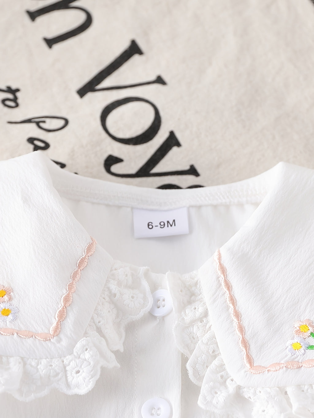 Ensemble 2 pièces pour filles : Chemise mignonne décontractée à longues — Monptitlou