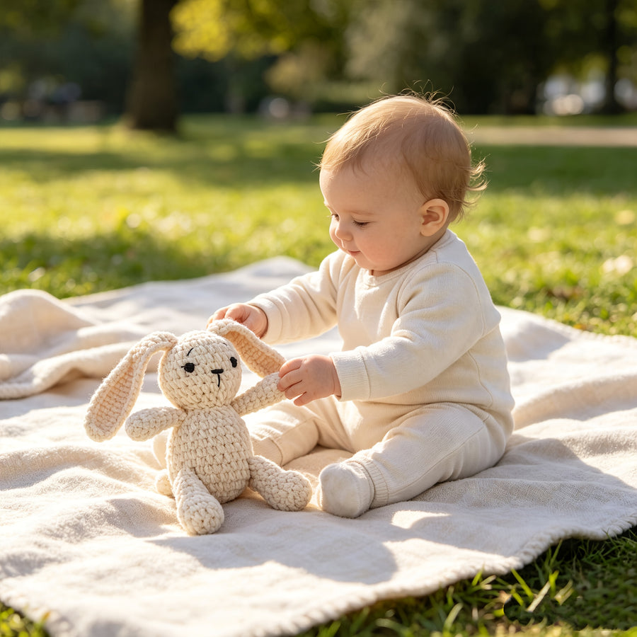 Jouet de réconfort pour enfant crocheté à la main — Monptitlou